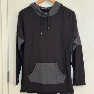 Marc New York Black and Gray Hooded Sweatshirt